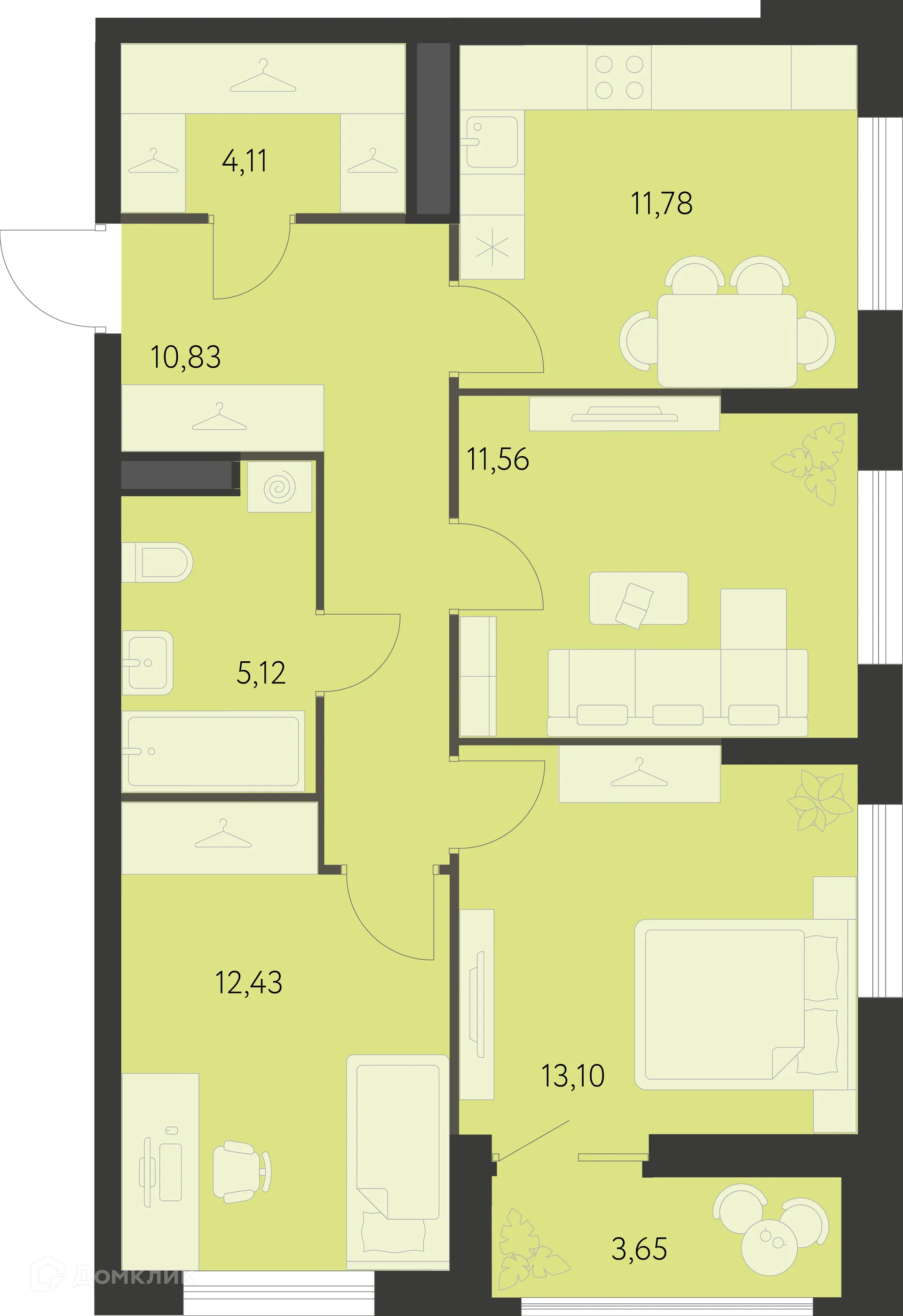 Фото квартиры в ЖК Спутник-1