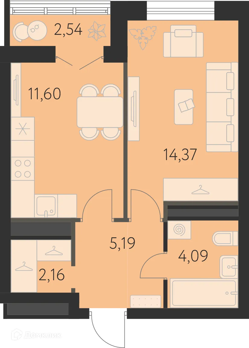Фото квартиры в ЖК Спутник-1