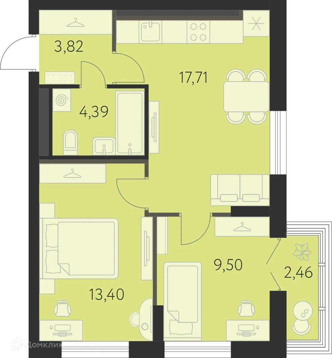 Фото квартиры в ЖК Спутник-1