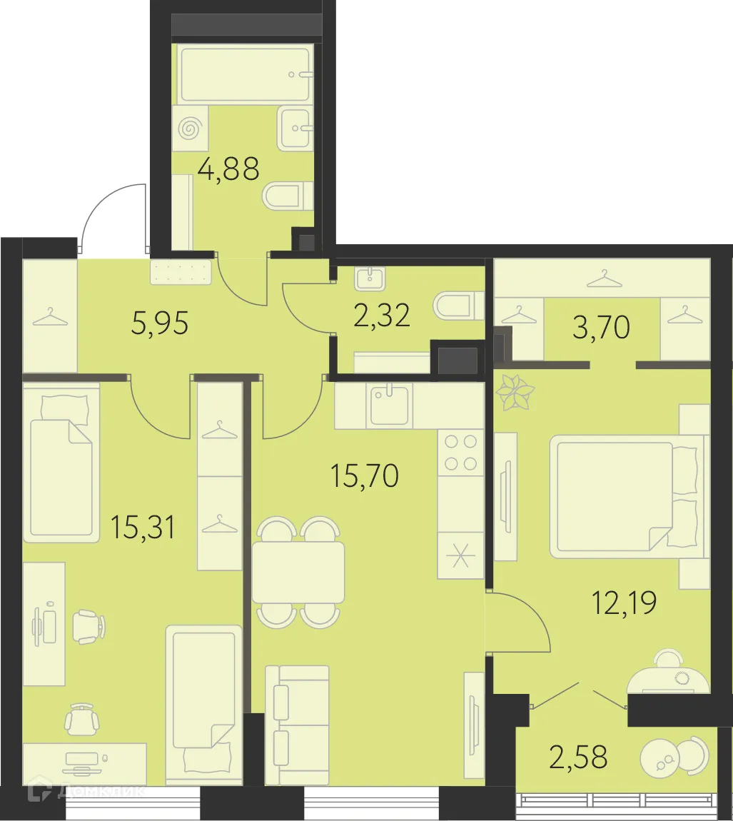Фото квартиры в ЖК Спутник-1