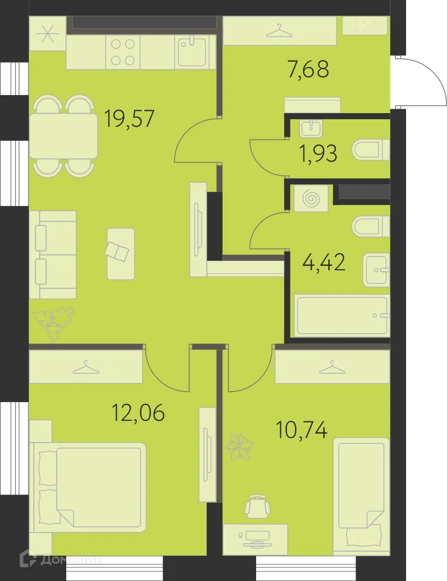 Фото квартиры в ЖК Спутник-1