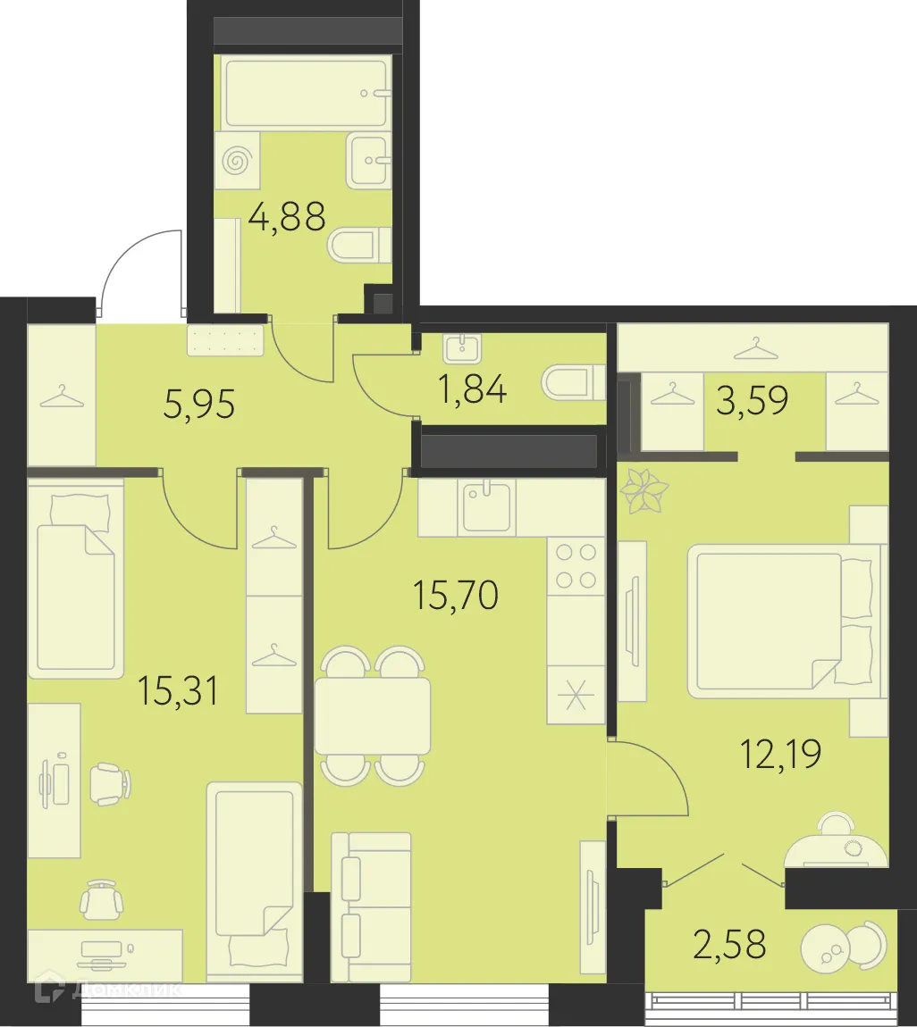 Фото квартиры в ЖК Спутник-1