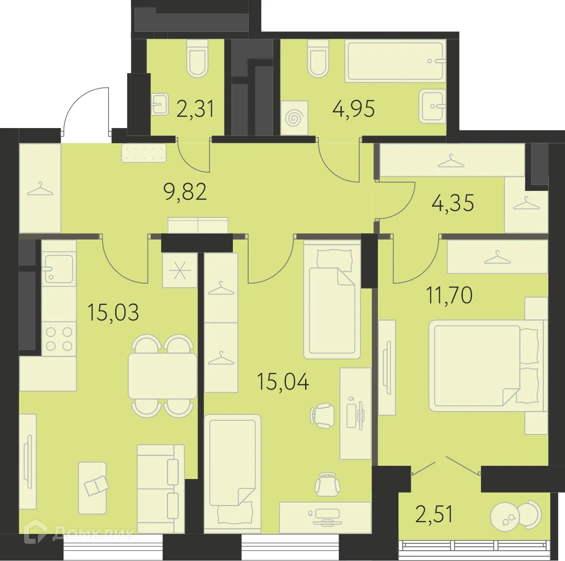 Фото квартиры в ЖК Спутник-1