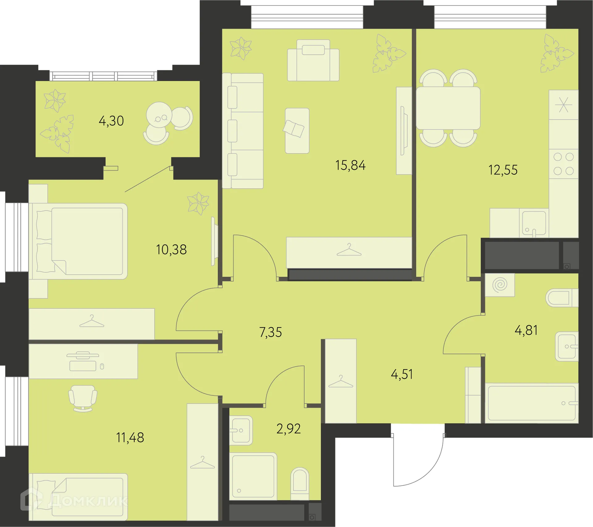 Фото квартиры в ЖК Первый Академ