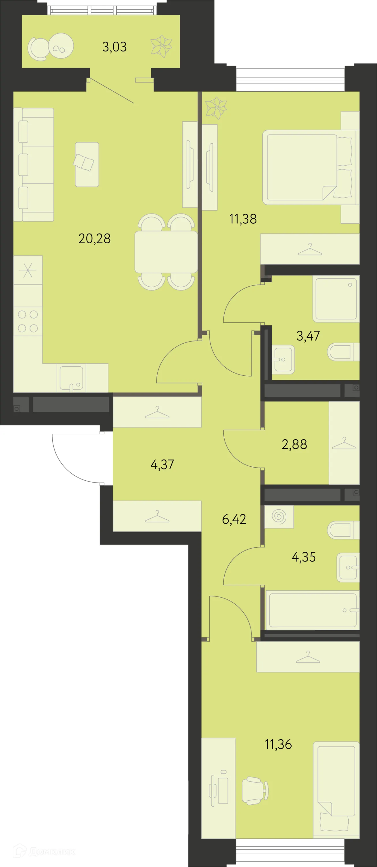 Фото квартиры в ЖК Первый Академ