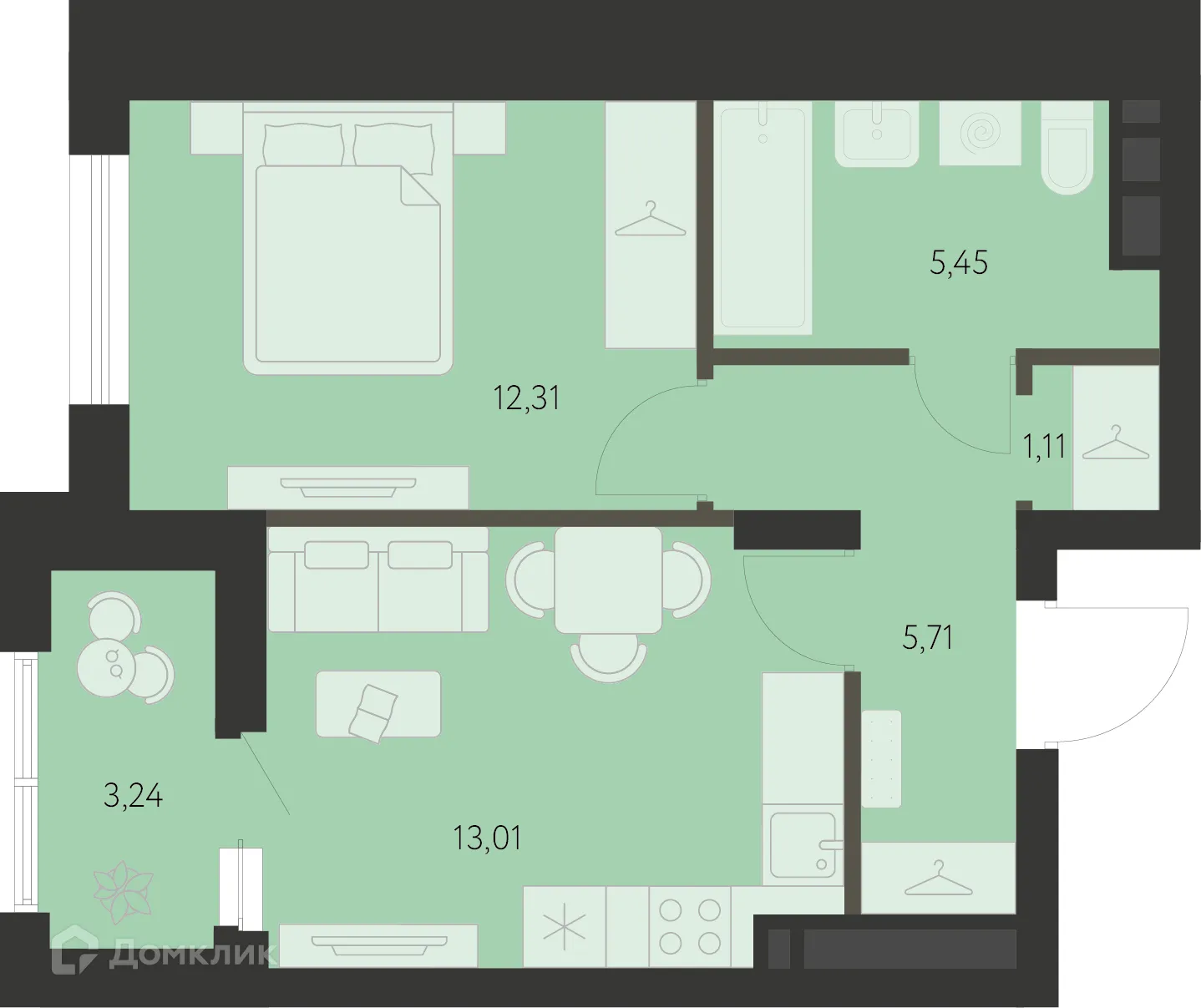 Фото квартиры в ЖК Первый Академ