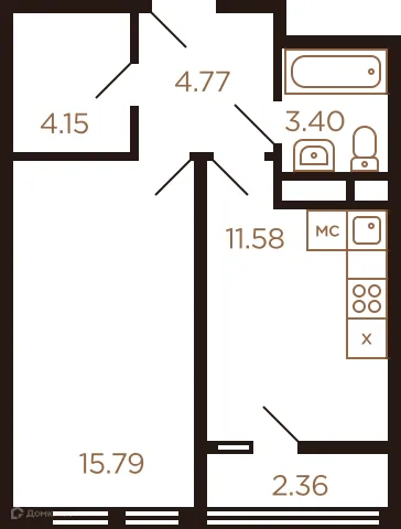 Фото квартиры в ЖК Миниполис Рафинад