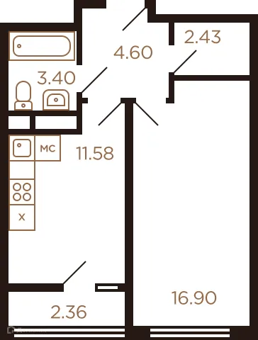 Фото квартиры в ЖК Миниполис Рафинад