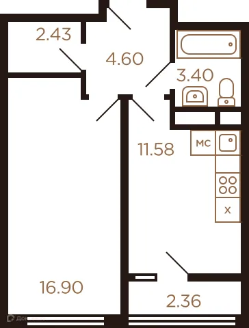 Фото квартиры в ЖК Миниполис Рафинад
