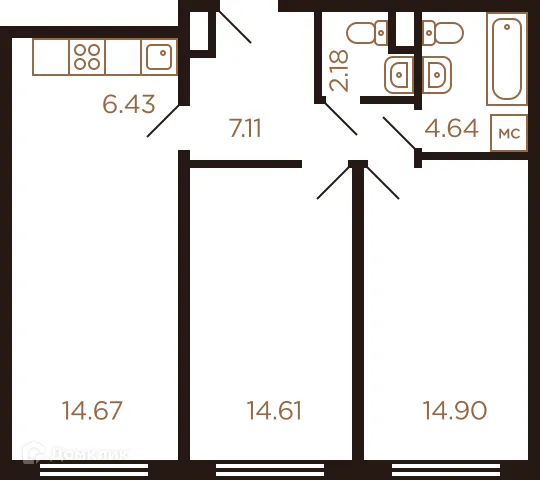 Фото квартиры в ЖК Миниполис Рафинад