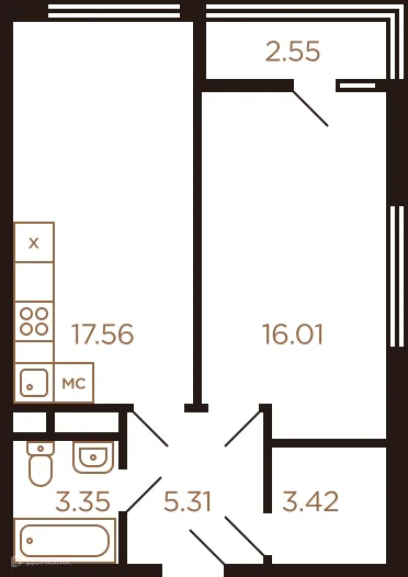 Фото квартиры в ЖК Миниполис Рафинад
