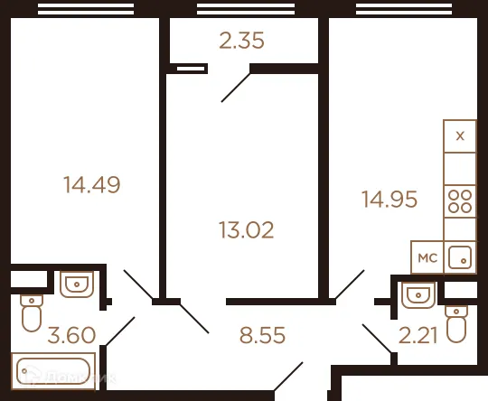 Фото квартиры в ЖК Миниполис Рафинад