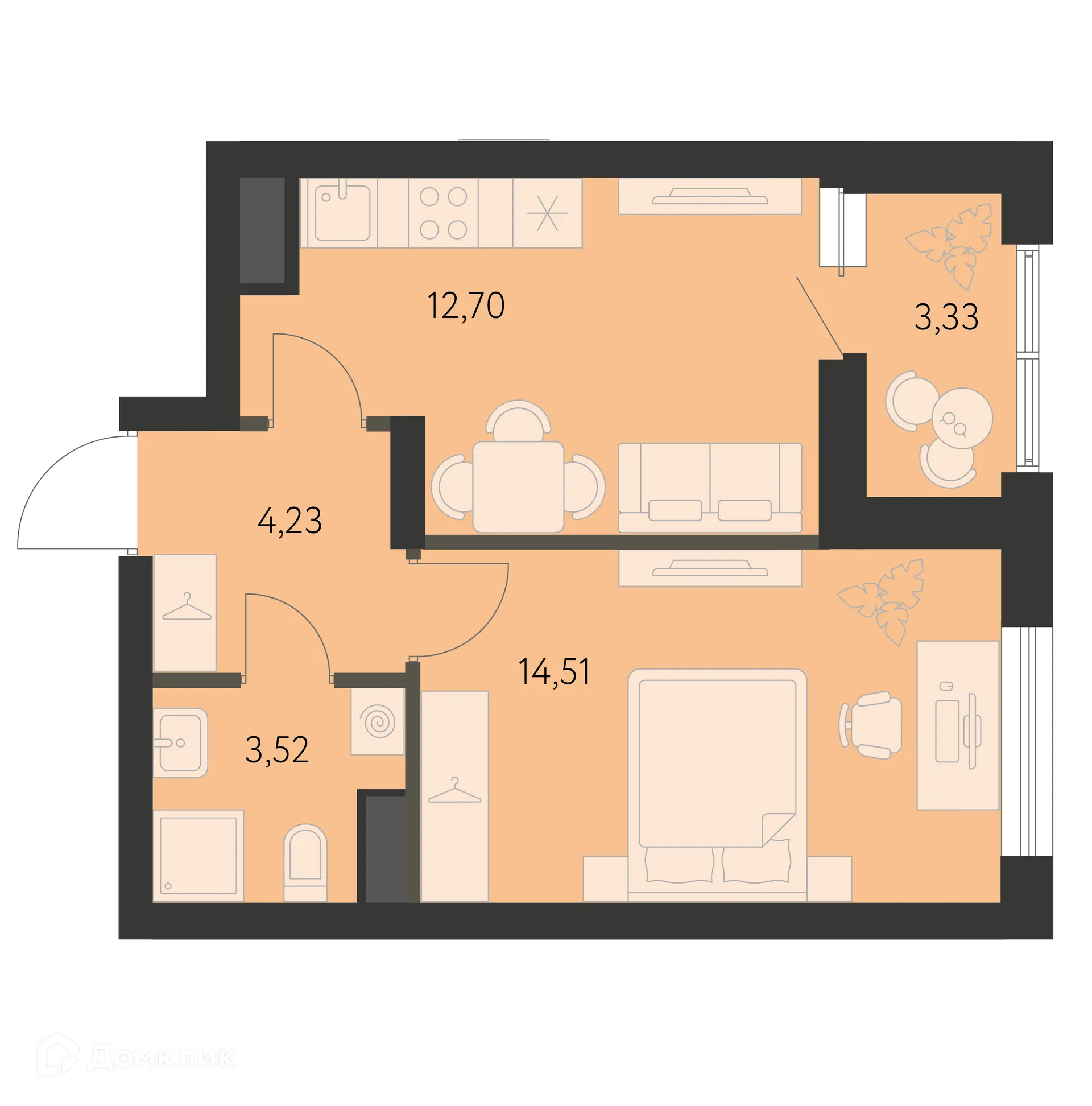 Фото квартиры в ЖК Первый Академ