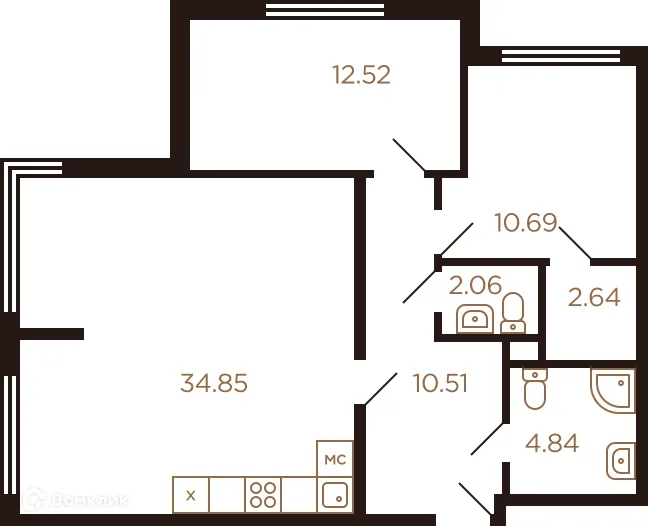 Фото квартиры в ЖК Миниполис Рафинад