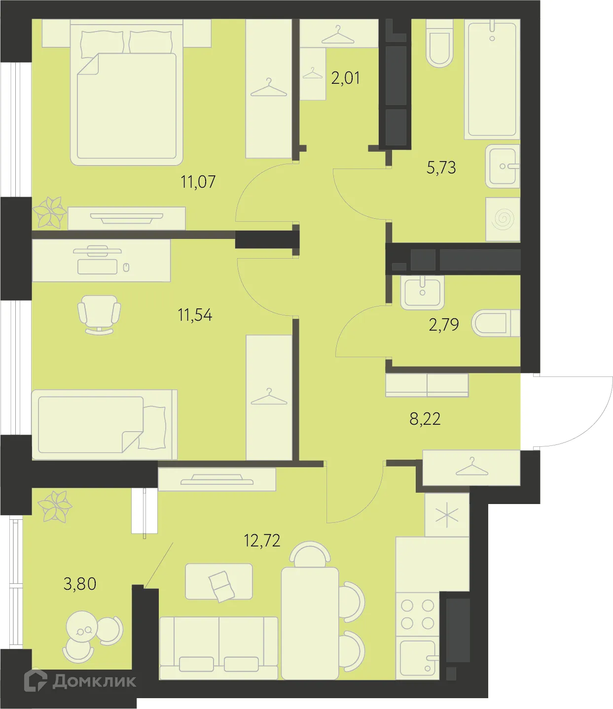 Фото квартиры в ЖК Первый Академ