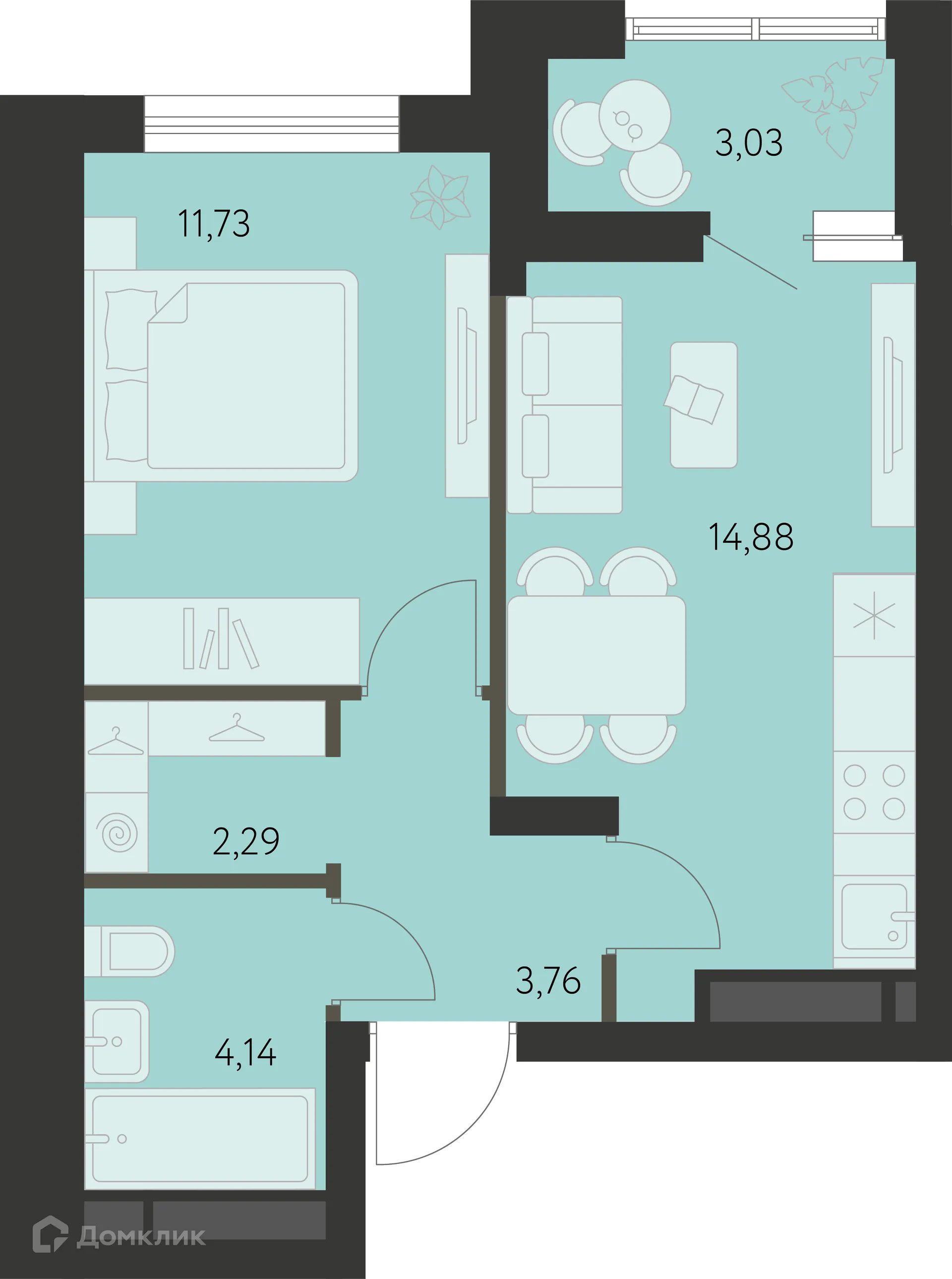Фото квартиры в ЖК Первый Академ