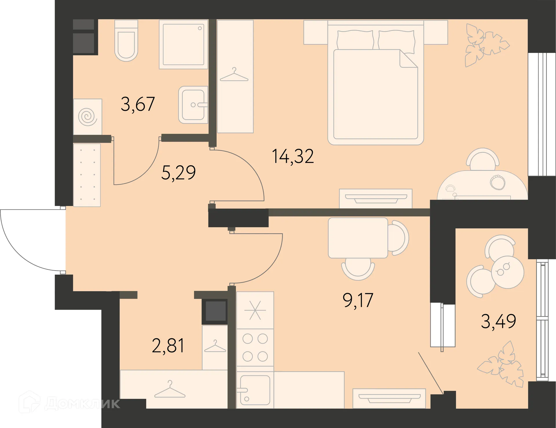 Фото квартиры в ЖК Первый Академ
