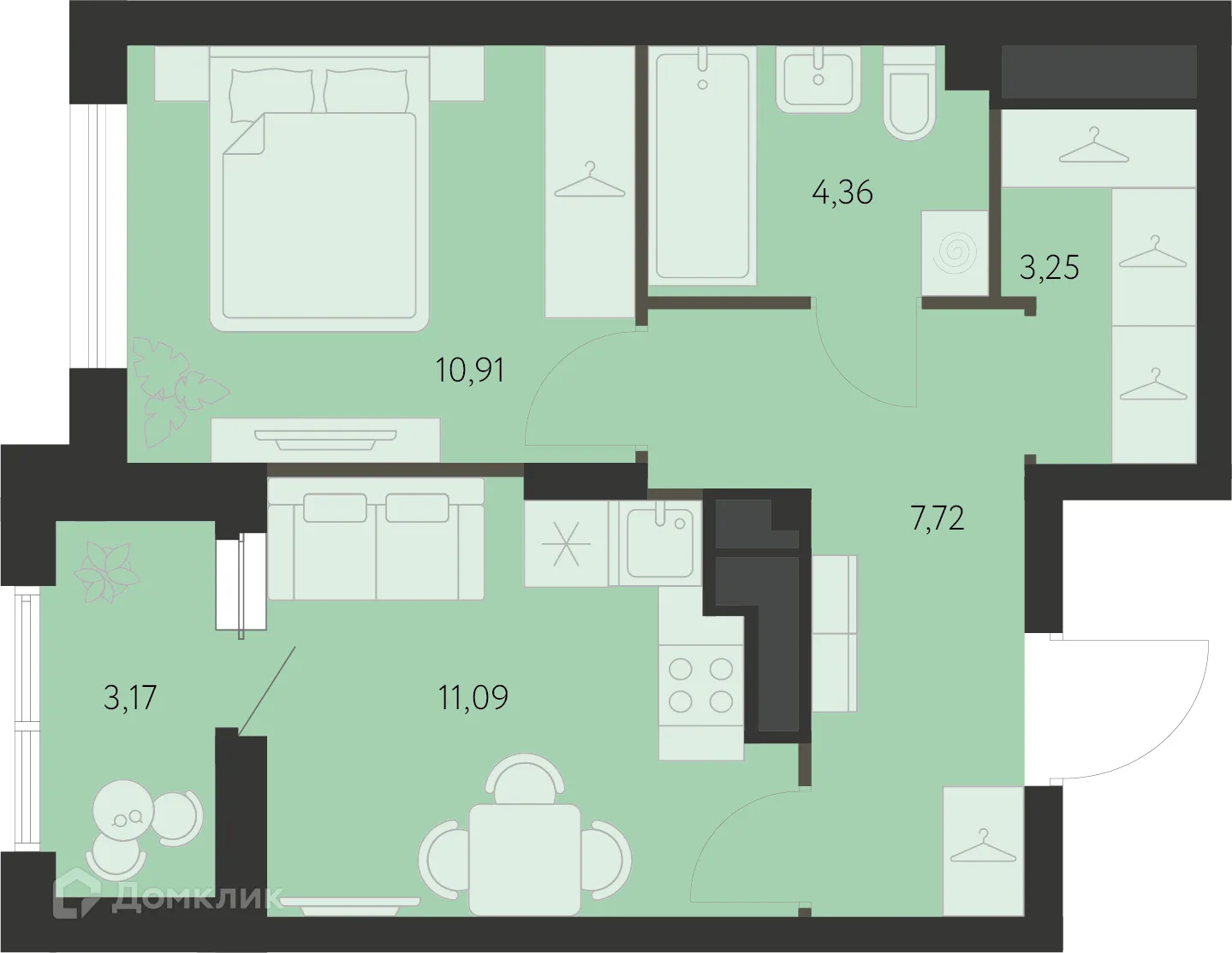 Фото квартиры в ЖК Первый Академ