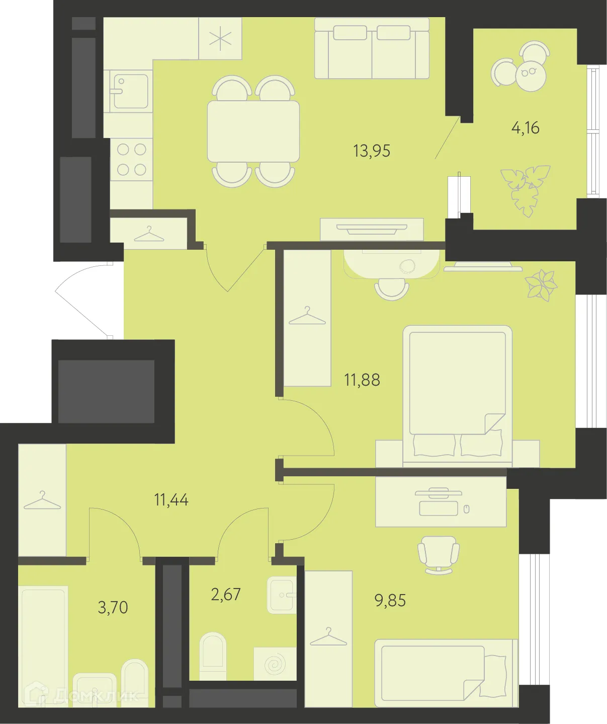 Фото квартиры в ЖК Первый Академ