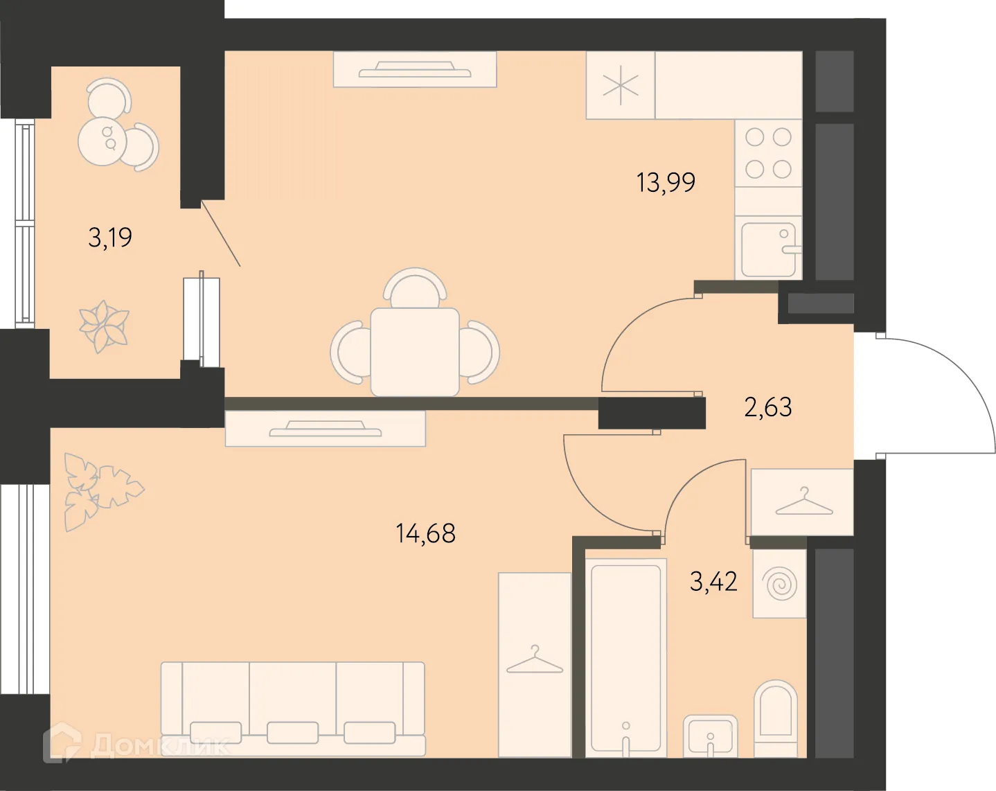 Фото квартиры в ЖК Первый Академ