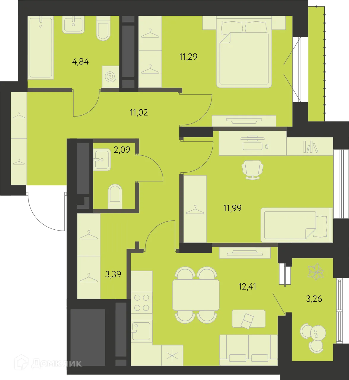 Фото квартиры в ЖК Первый Академ