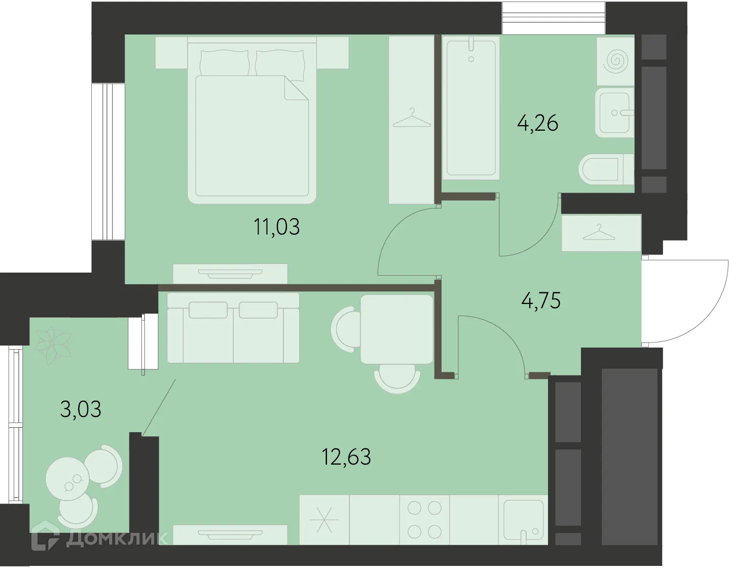 Фото квартиры в ЖК Первый Академ