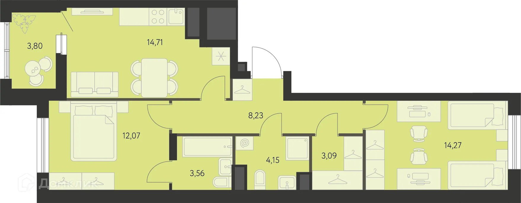 Фото квартиры в ЖК Первый Академ