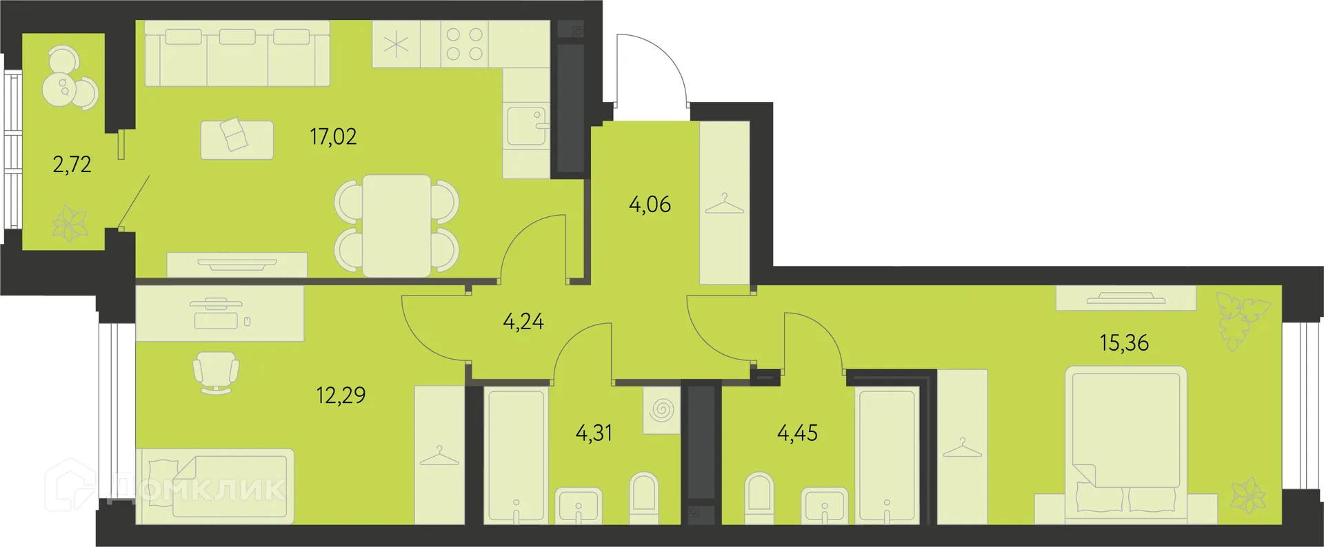 Фото квартиры в ЖК Первый Академ