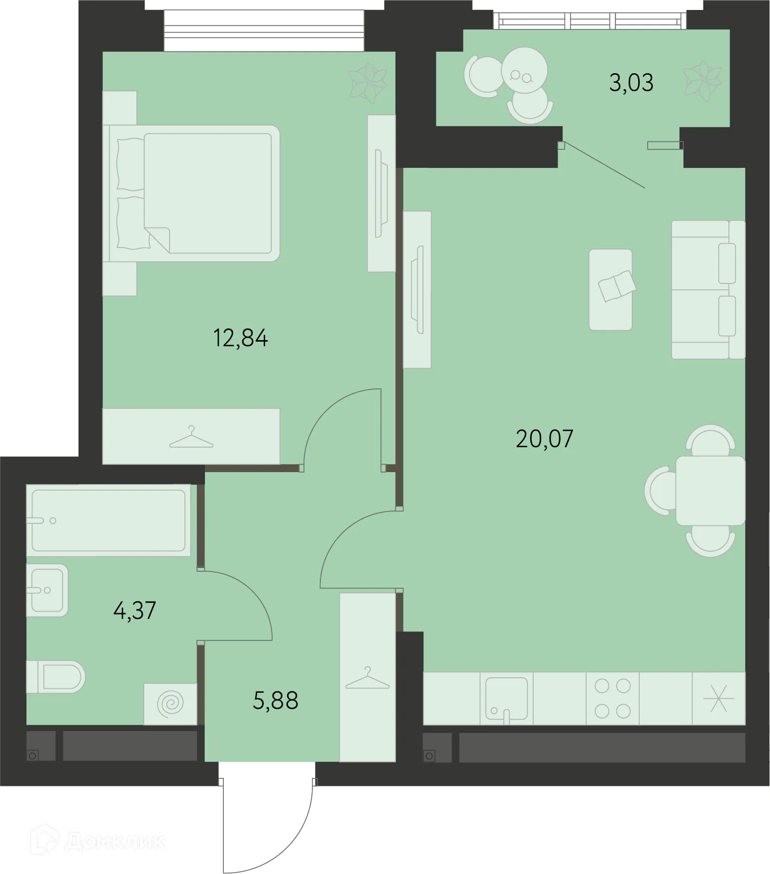 Фото квартиры в ЖК Первый Академ