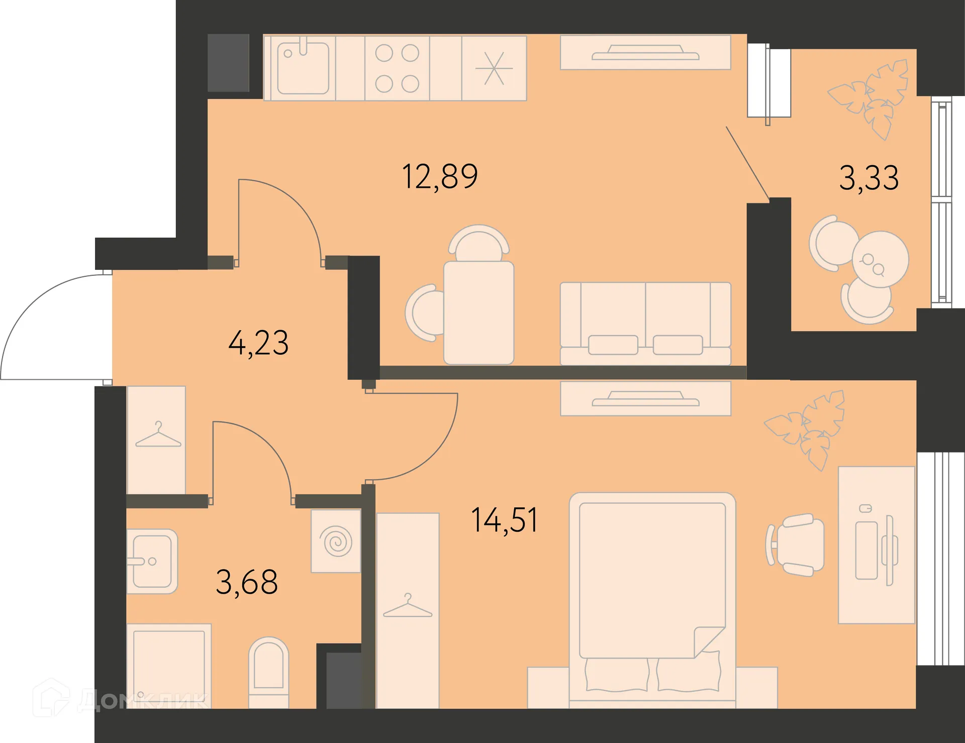 Фото квартиры в ЖК Первый Академ