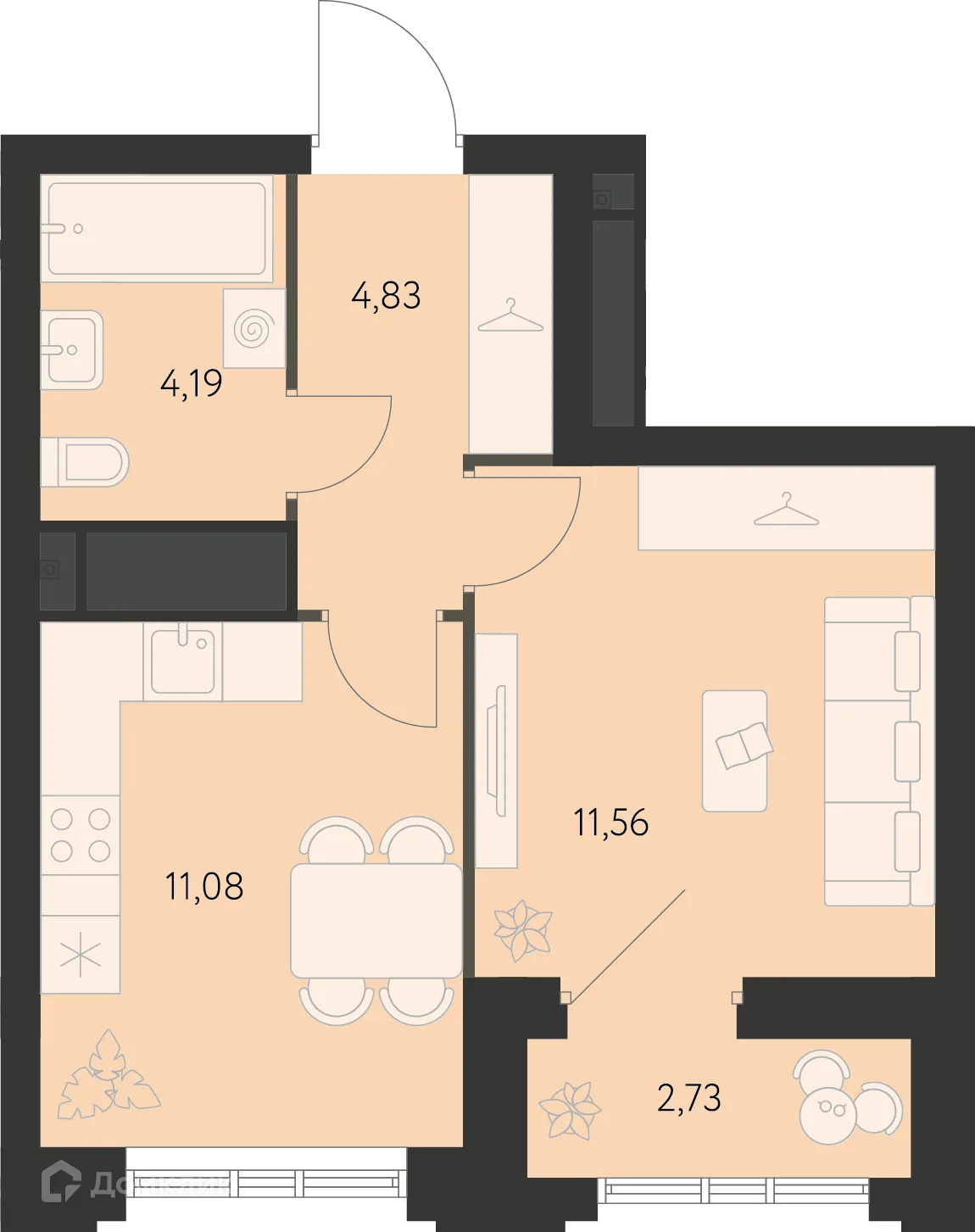 Фото квартиры в ЖК Первый Академ