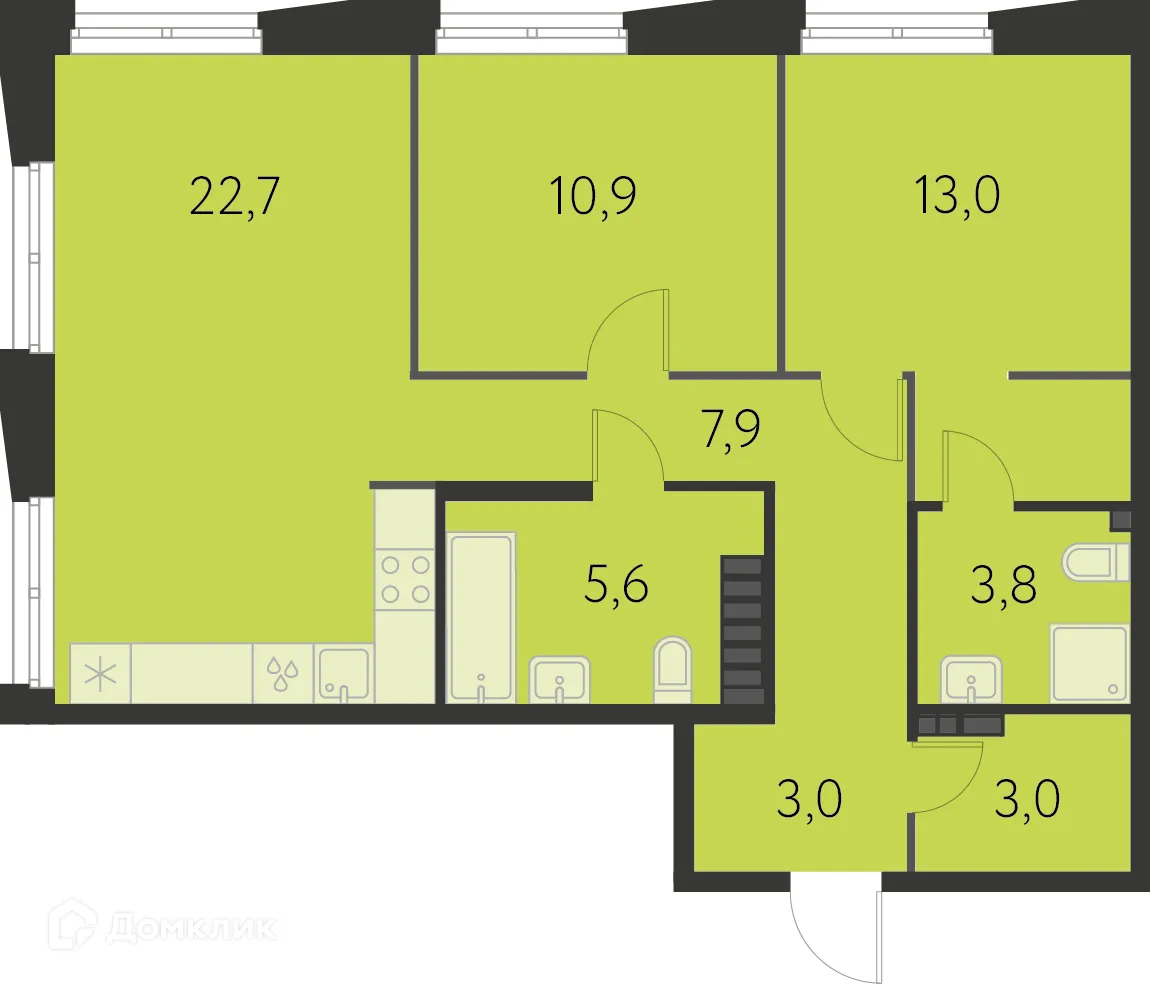 Фото квартиры в ЖК Первый Академ