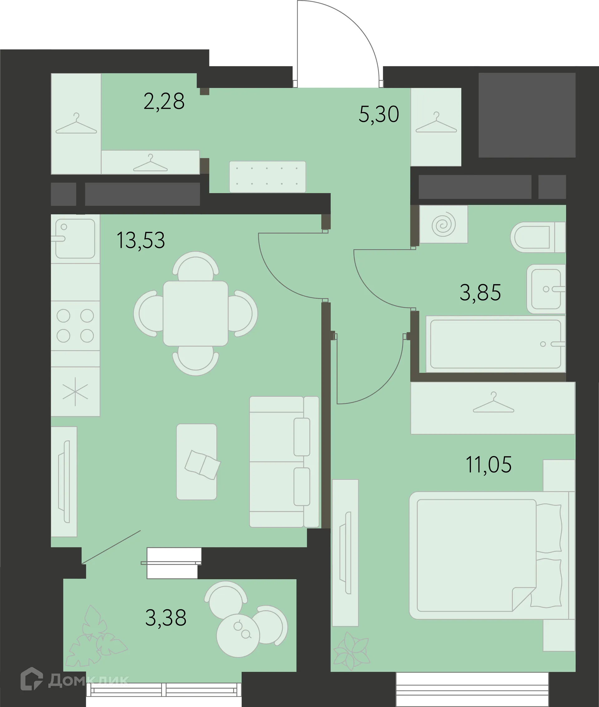Фото квартиры в ЖК Первый Академ