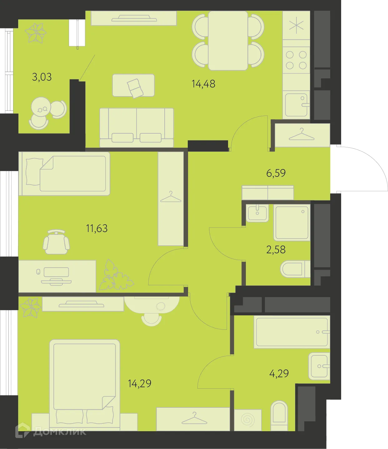 Фото квартиры в ЖК Первый Академ