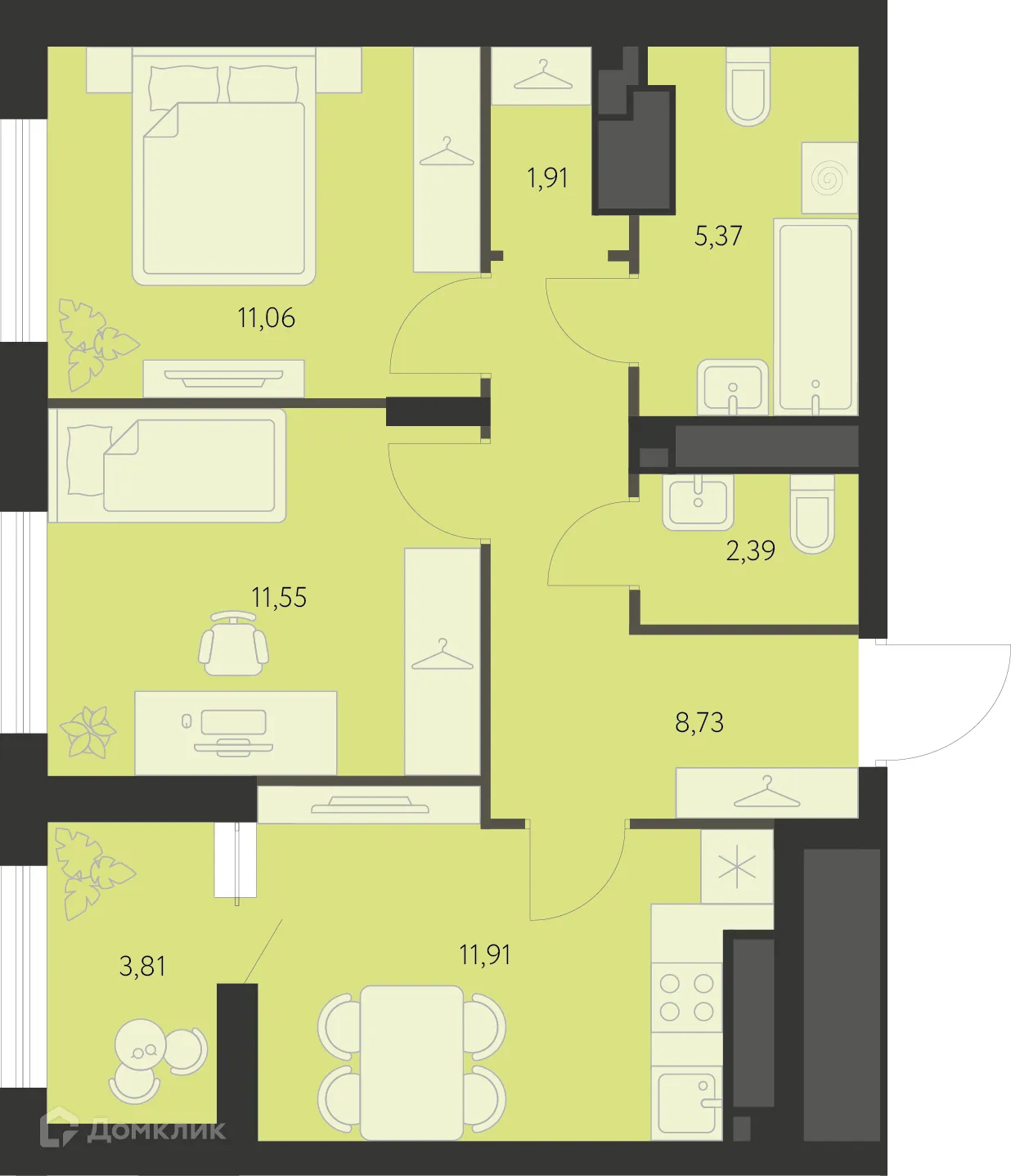 Фото квартиры в ЖК Первый Академ