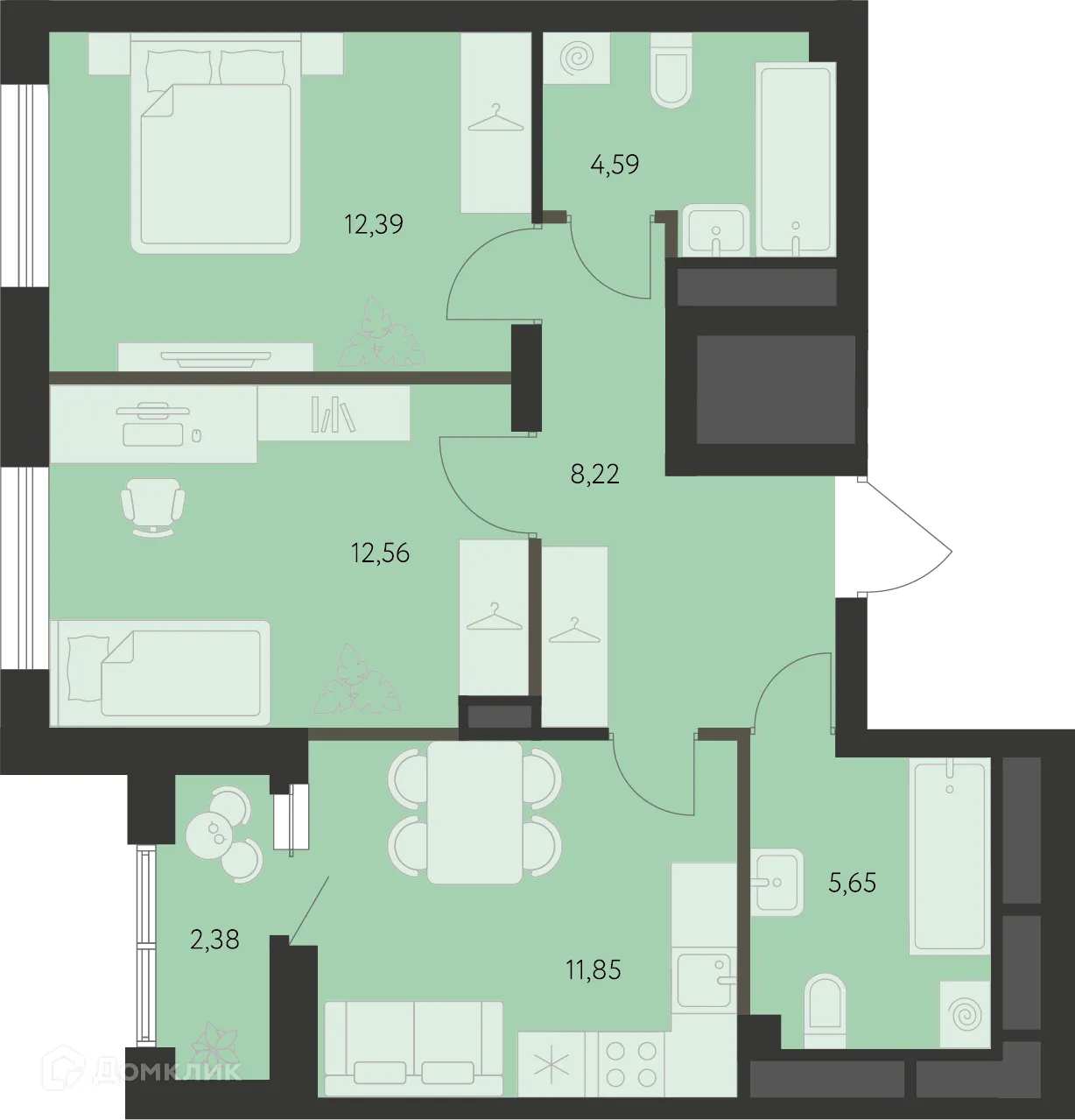 Фото квартиры в ЖК Первый Академ