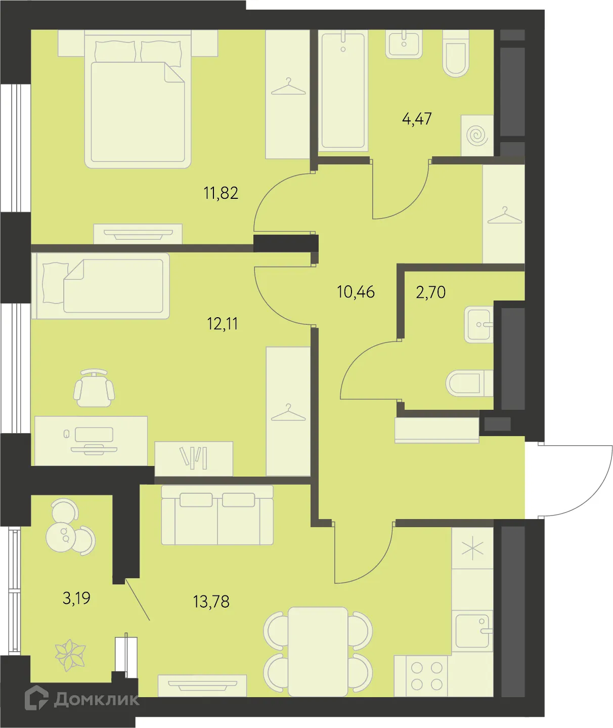 Фото квартиры в ЖК Первый Академ