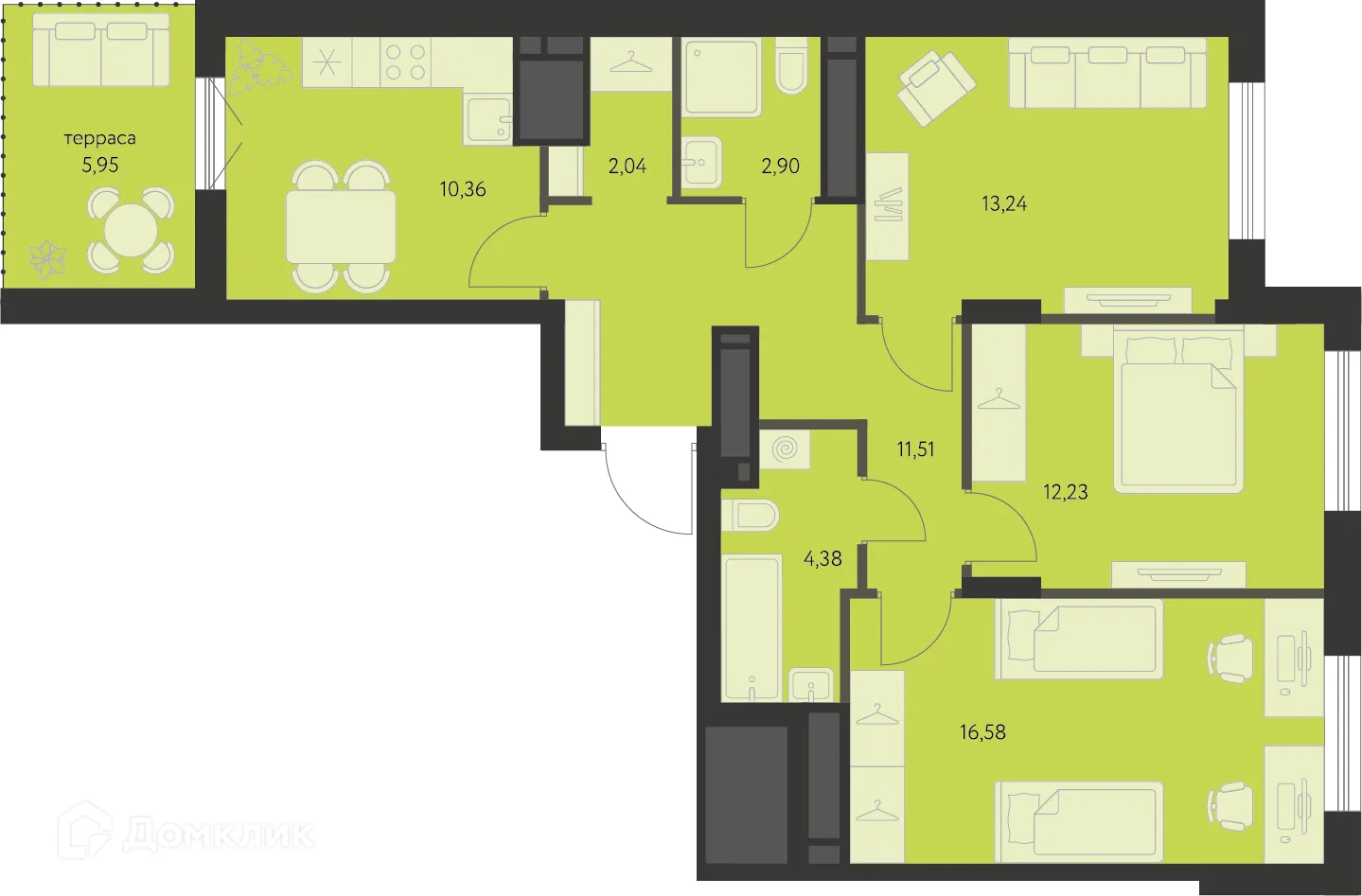 Фото квартиры в ЖК Первый Академ