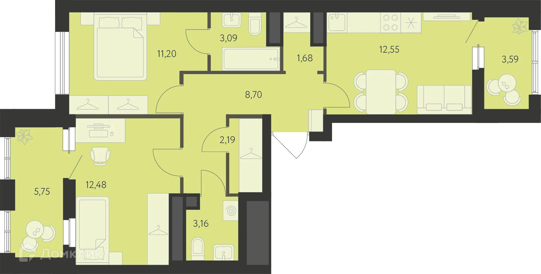 Фото квартиры в ЖК Первый Академ