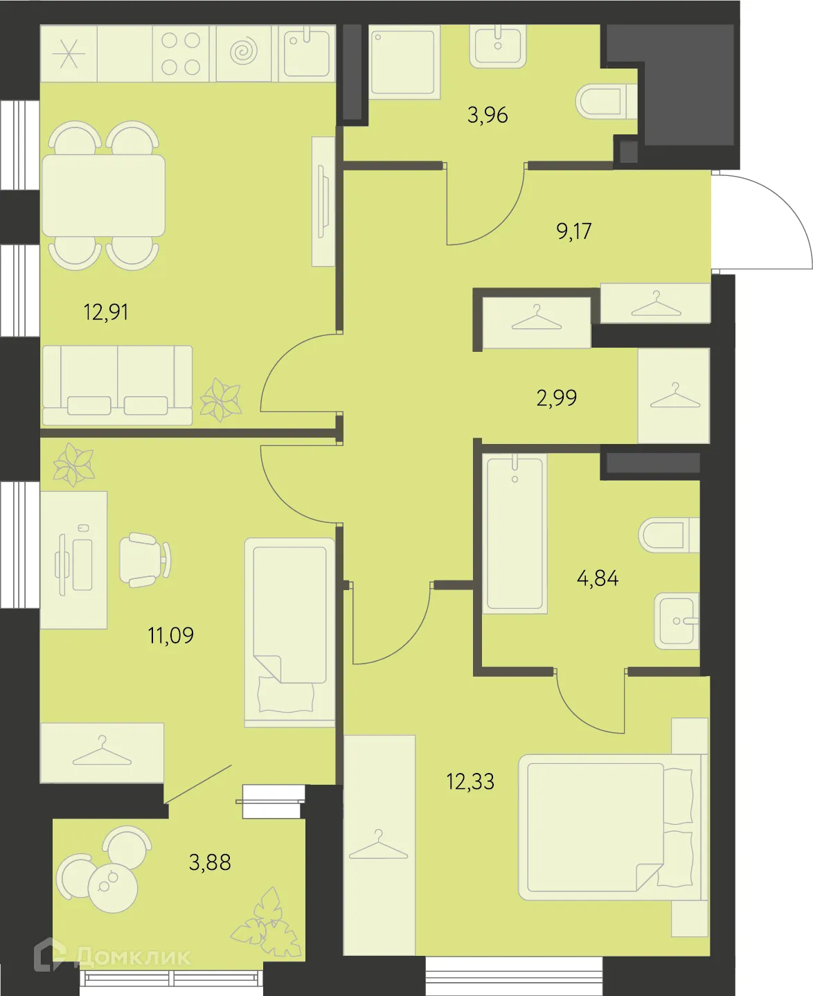 Фото квартиры в ЖК Первый Академ
