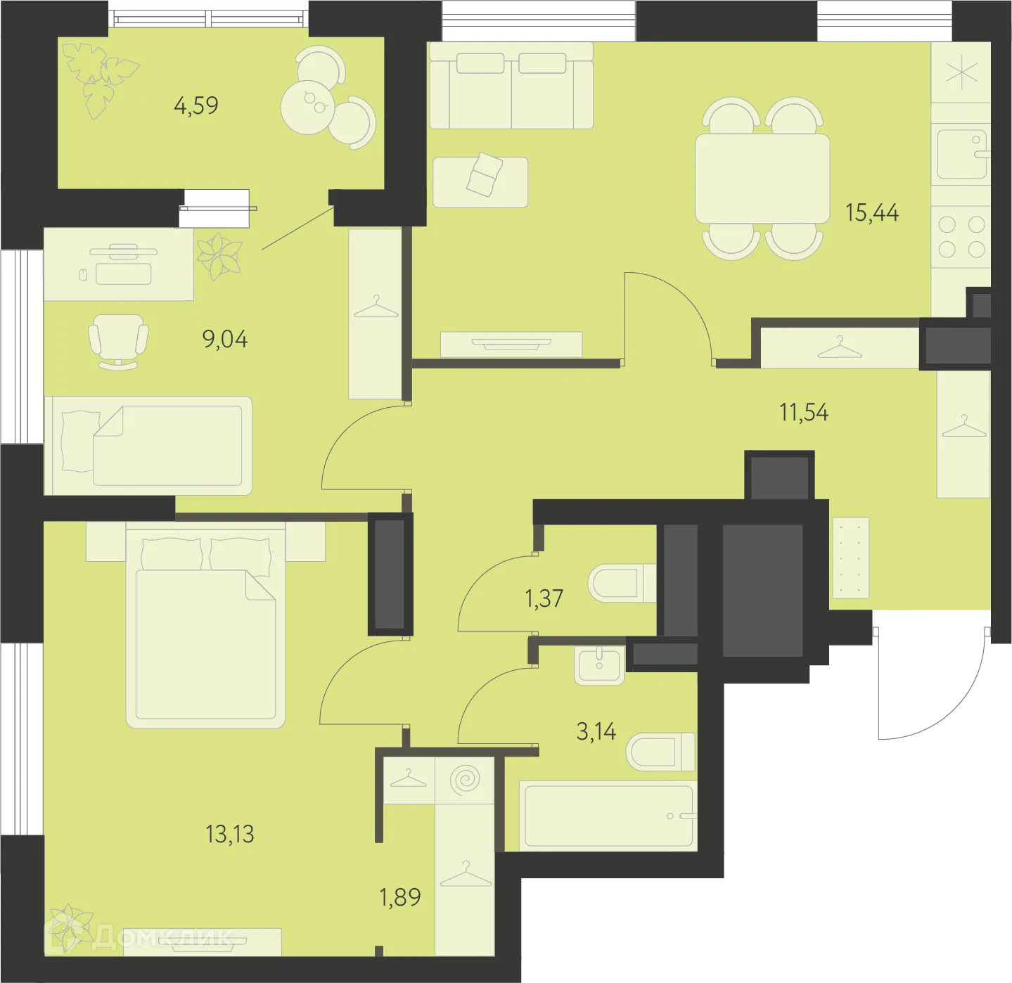 Фото квартиры в ЖК Первый Академ