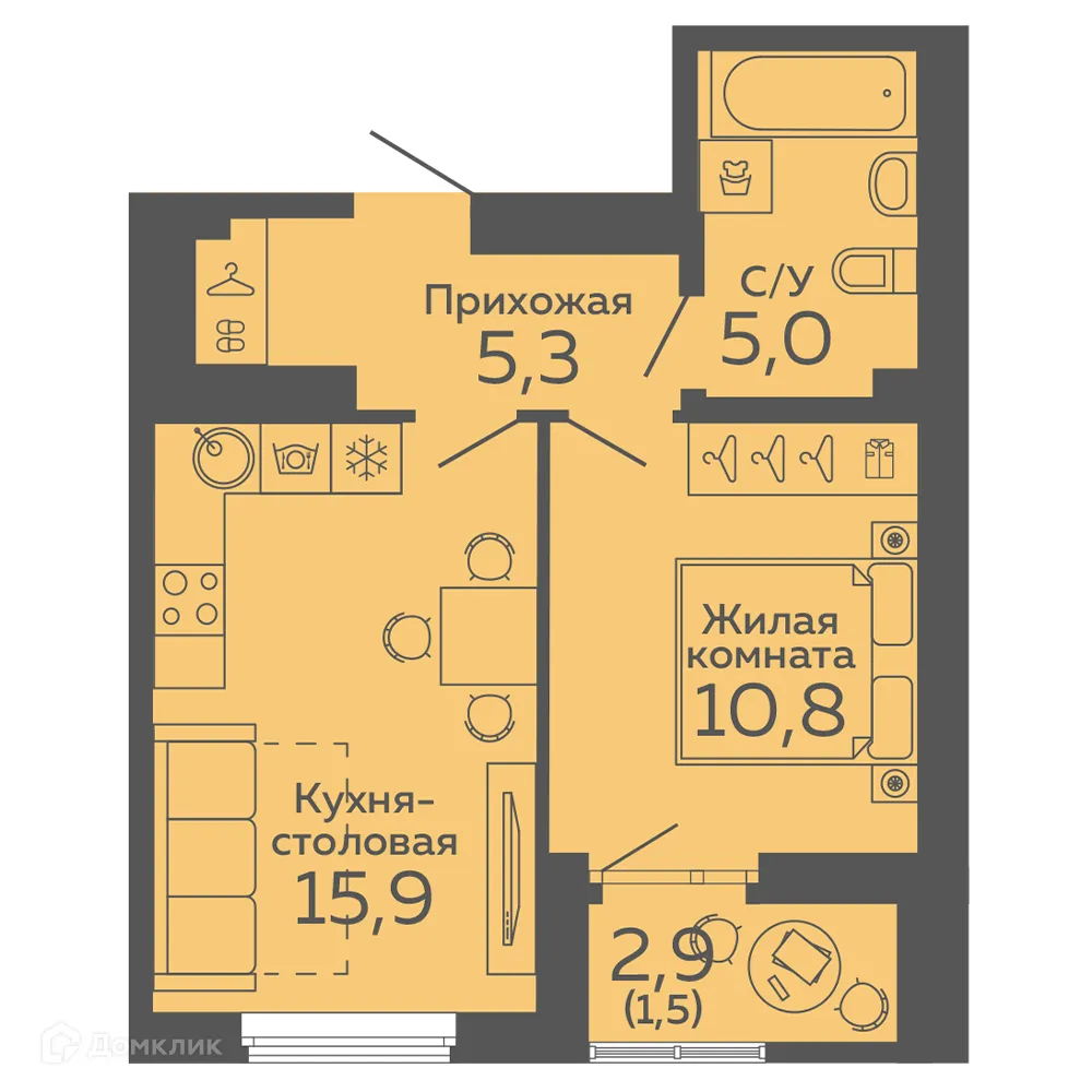 Фото квартиры в ЖК Новокольцовский