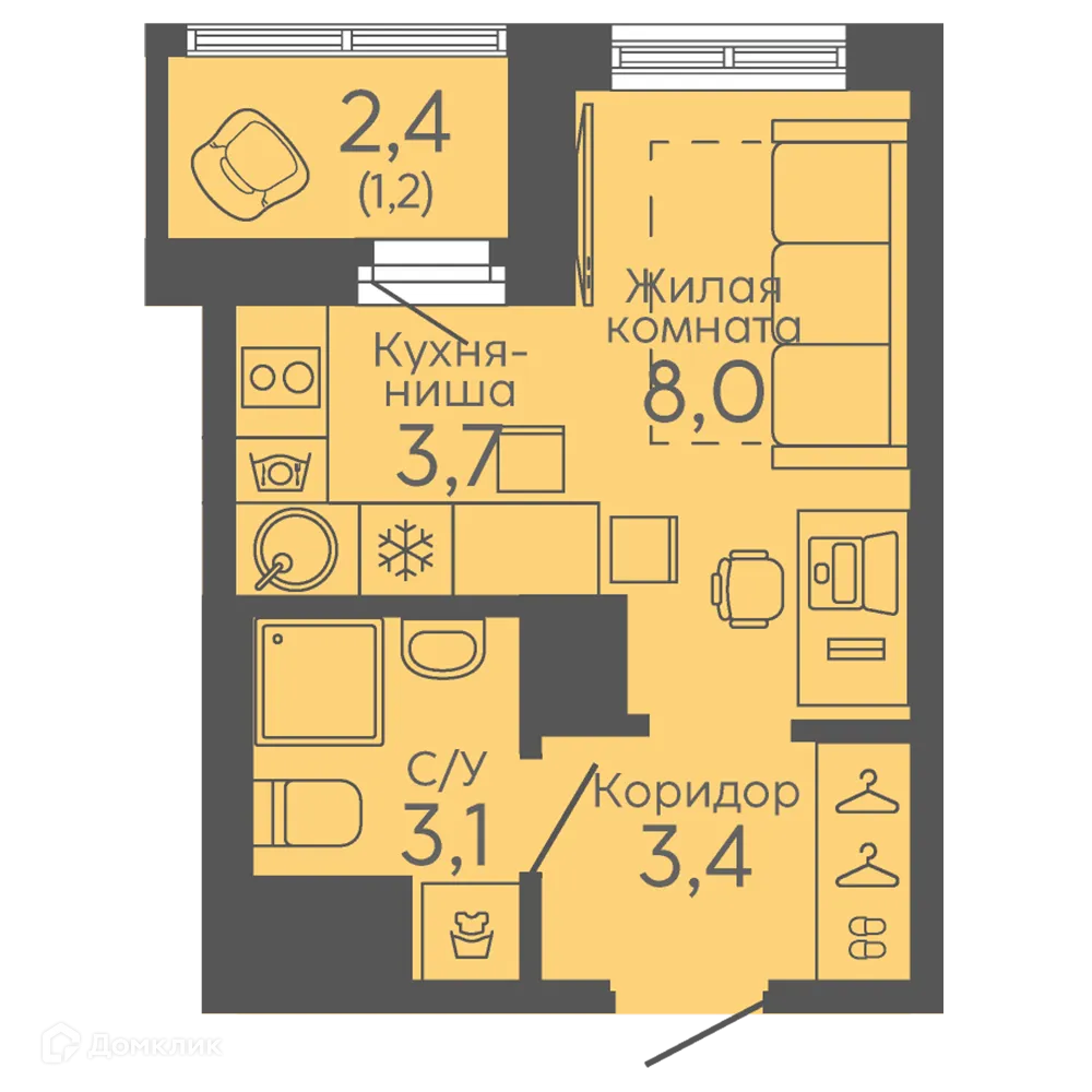 Фото квартиры в ЖК Новокольцовский