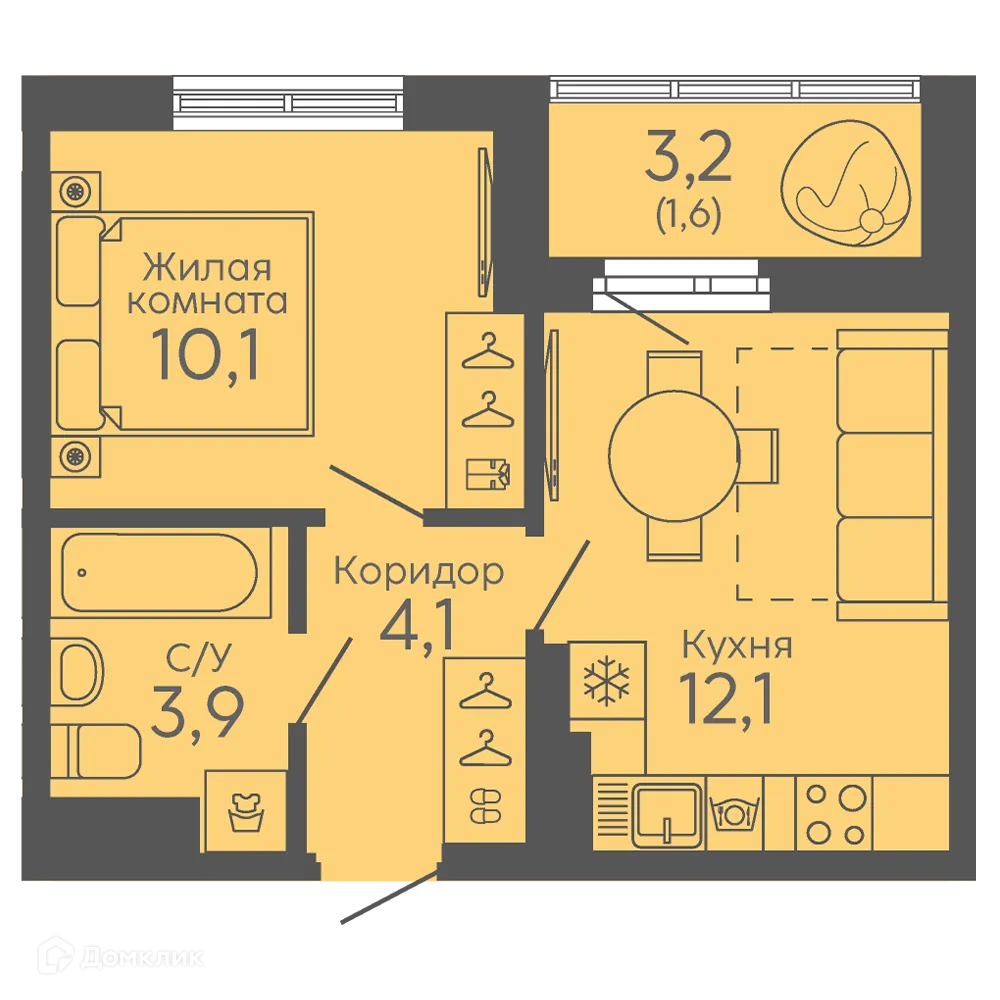 Фото квартиры в ЖК Новокольцовский
