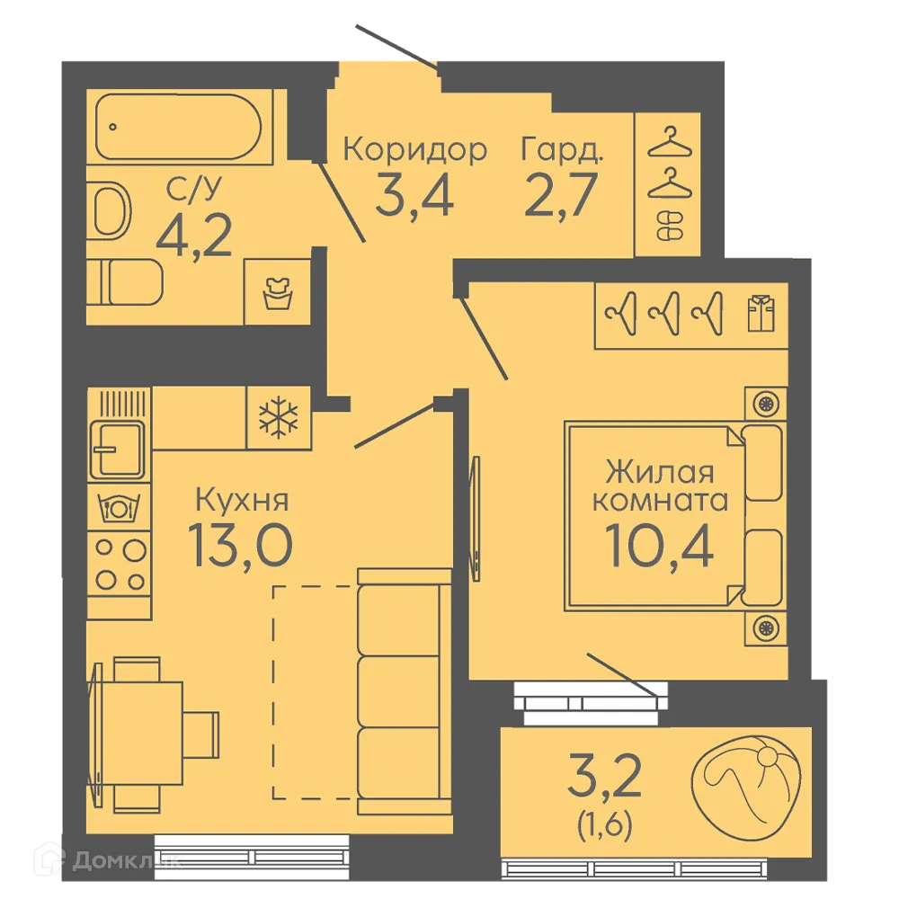 Фото квартиры в ЖК Новокольцовский