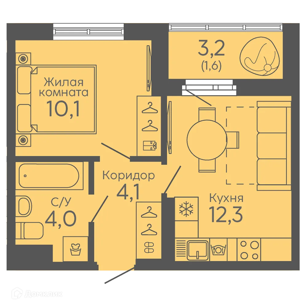 Фото квартиры в ЖК Новокольцовский