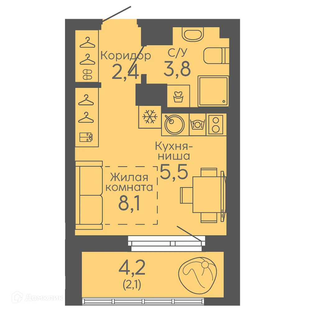 Фото квартиры в ЖК Новокольцовский
