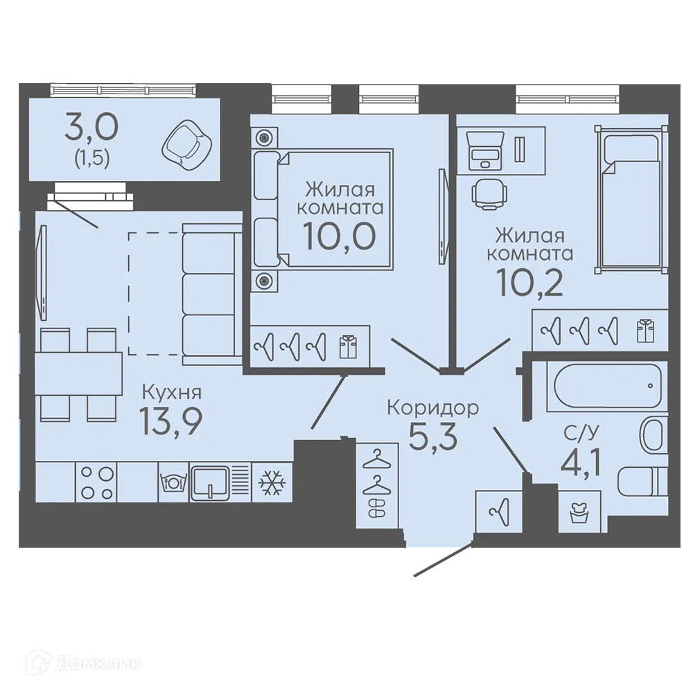 Фото квартиры в ЖК Новокольцовский