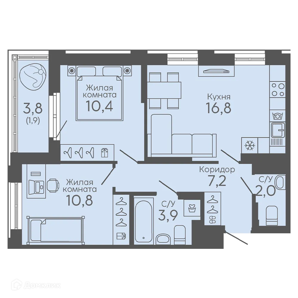 Фото квартиры в ЖК Новокольцовский