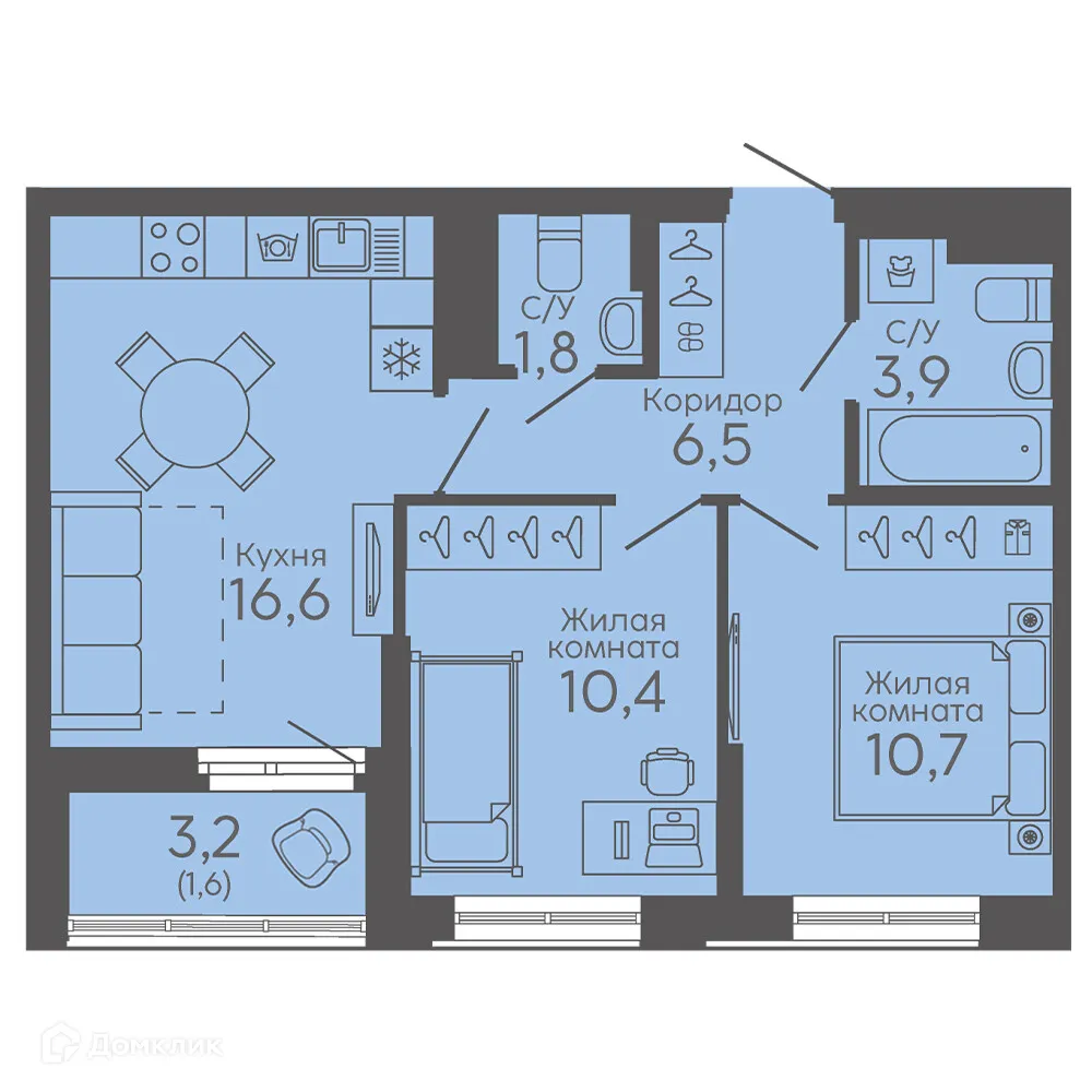 Фото квартиры в ЖК Новокольцовский